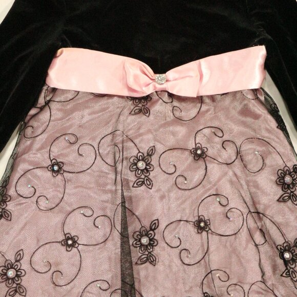 AMY BYER Rhinestone Lace Layered Skirt A-Line Dress Sz 6X - Picture 4 of 8